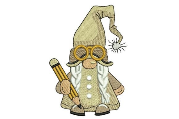 Back to School Girl Gnome: A Charming Embroidery Design