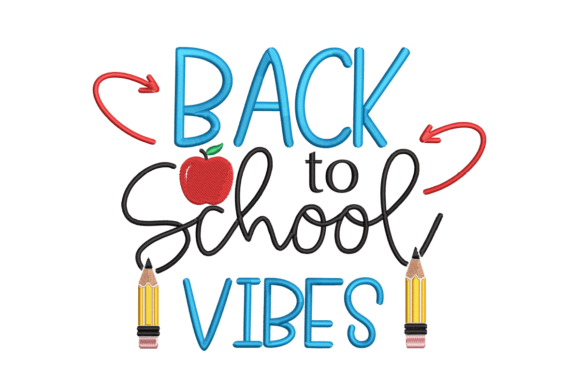 Back to School Vibes: A Vibrant Embroidery Design