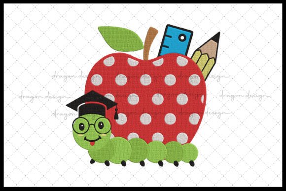 Charming Apple Worm for School Merch