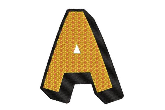 Cute Comic Pop Art Alphabet Letter A for Embroidery