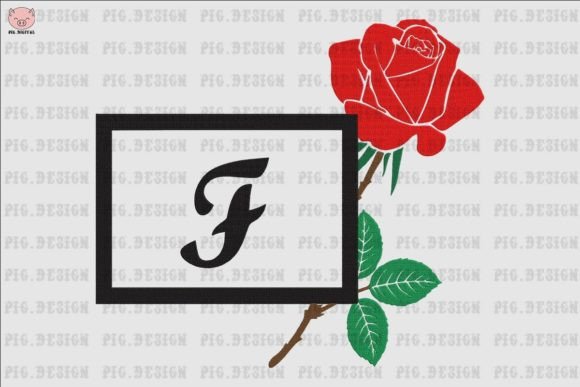 Elegant Rose Font F for Handmade Creations