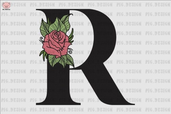 Elevate Your Sweatshirt Line with Flower Rose Font R