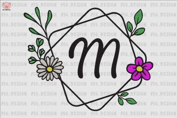 Flower Daisy Font M: A Charming Embroidery Choice