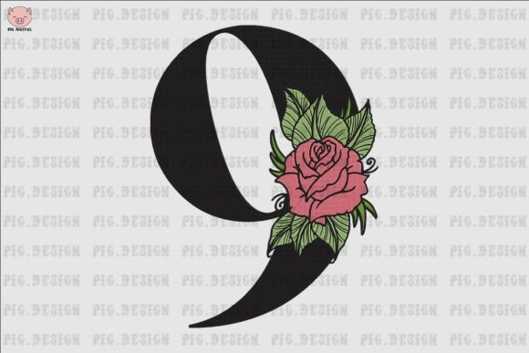 Flower Rose Font 9: A Versatile Embroidery Choice