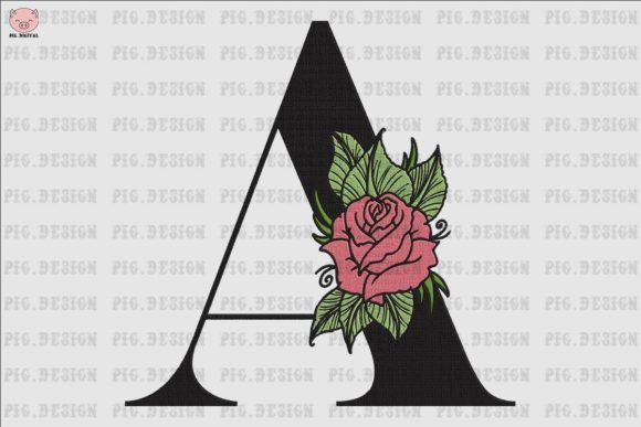 Flower Rose Font a: A Charming Addition for Seasonal Embroidery