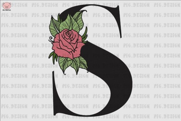Flower Rose Font S: A Delicate Touch for Embroidery
