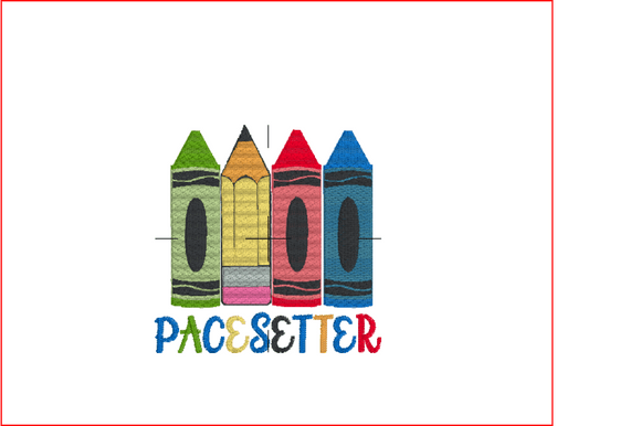 Pencil and Crayon Crest: A Back-to-School Embroidery Delight