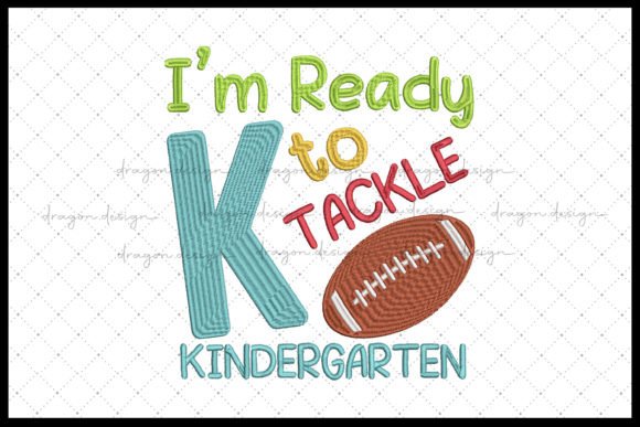 Ready to Tackle Kindergarten: A Festive Embroidery Design